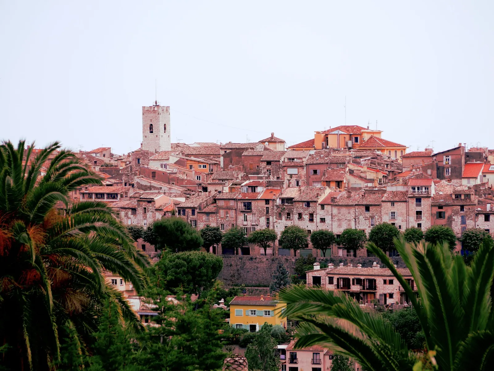 The hill town of Vence, seen across its rooftops