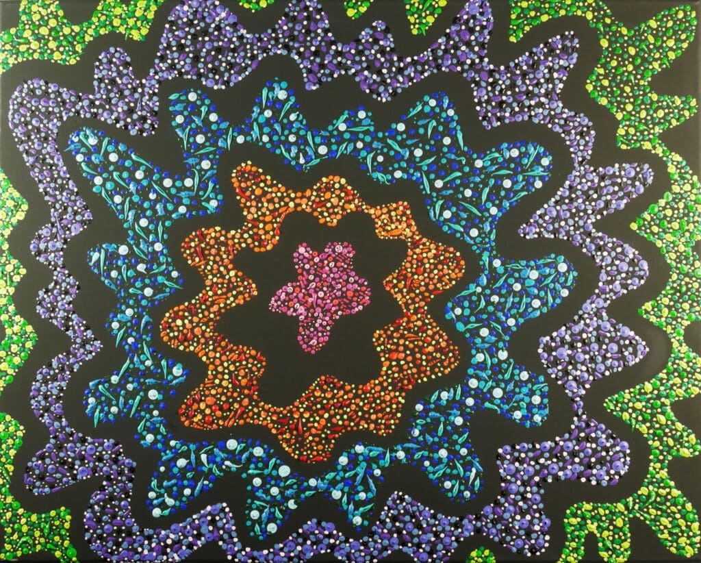 Acrylic paint on cotton (100cm x 80cm)