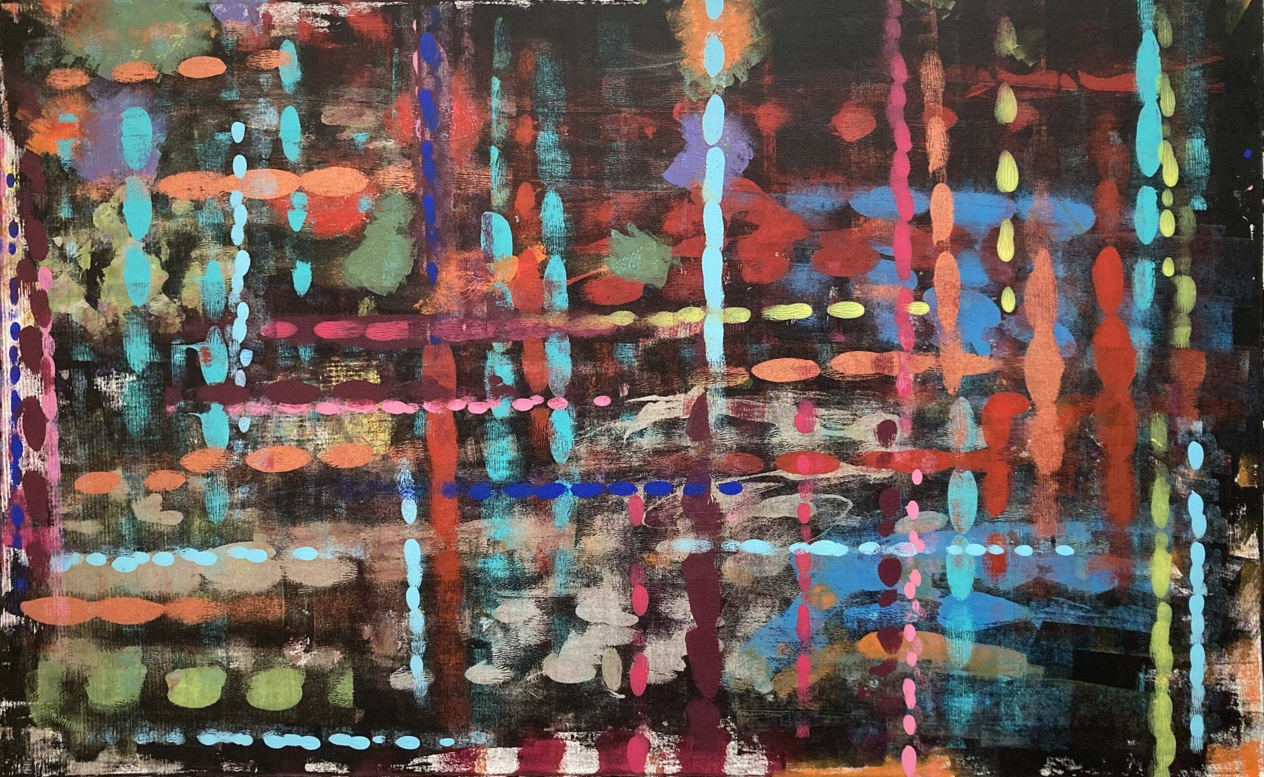 No name,
Acrylic paint and markers on cotton (100cm x 160)